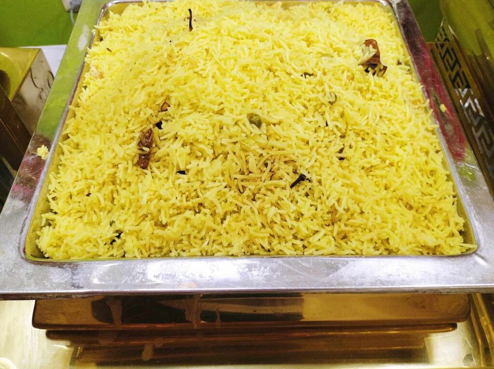 Tray of fragrant biryani and pulao
